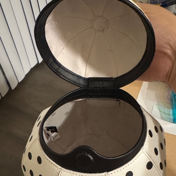 Kate Spade Alice and Wonderland Black and White Polka Dot Teapot Bag - Picture 3 of 8